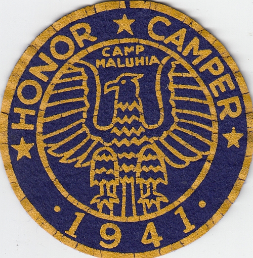 1941 Camp Maluhia - Honor Camper
