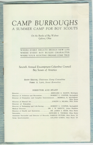 (02) 1922 Camp Burroughs - Booklet - Page 1
