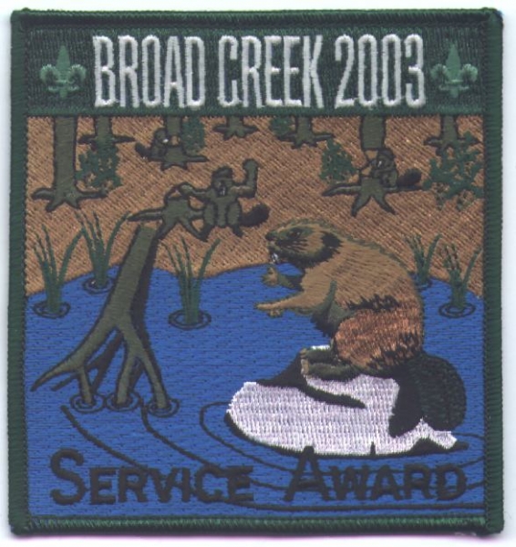 2003 Broad Creek Scout Reservation - Service Award