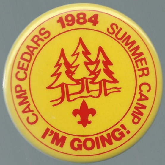 1984 Camp Cedars - Pin on Button