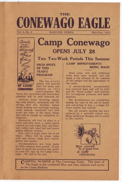 (Pg 1) Conewago Eagle - May-June 1924