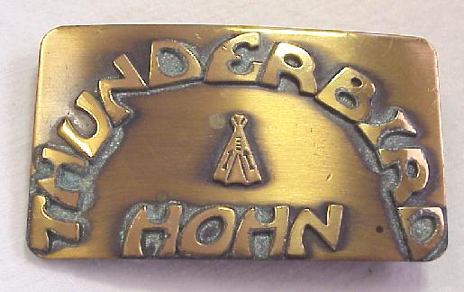 belt buckle, Thunderbird, Hohn