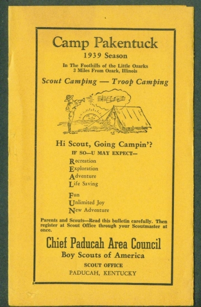 1939 Camp Pakentuck - Booklet