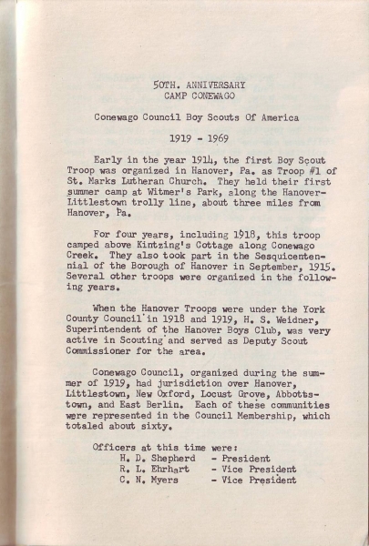 (4) Camp Conewago - 1919 - 1969
