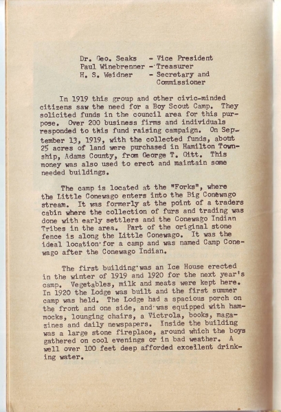 (5) Camp Conewago - 1919 - 1969