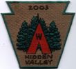 2003 Hidden Valley Scout Reservation 2003 Hidden Valley Scout Reservation