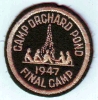 1947 Camp Orchard Pond - Final Camp 1947 Camp Orchard Pond - Final Camp