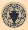 1943 York-Adams Area Council Camper 1943 York-Adams Area Council Camper