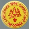 1984 Camp Cedars - Pin on Button 1984 Camp Cedars - Pin on Button