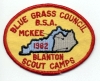 1982 Blue Grass Council Camps 1982 Blue Grass Council Camps
