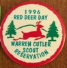 1996 Warren Cutler Scout Reservation - Red Deer Day Pin