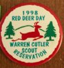 1998 Warren Cutler Scout Reservation - Red Deer Day Pin 1998 Warren Cutler Scout Reservation - Red Deer Day Pin